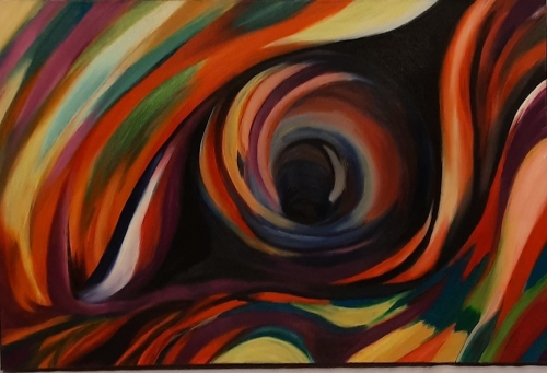 Abstrakcja, akryl na płótnie, 50 x 40 cm, niedostępny