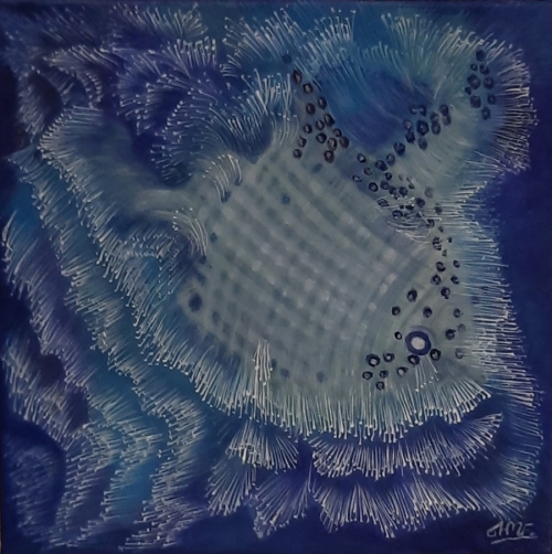 Ocean, akryl na płótnie, 40 x 40 cm, niedostępny